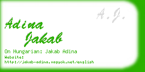 adina jakab business card